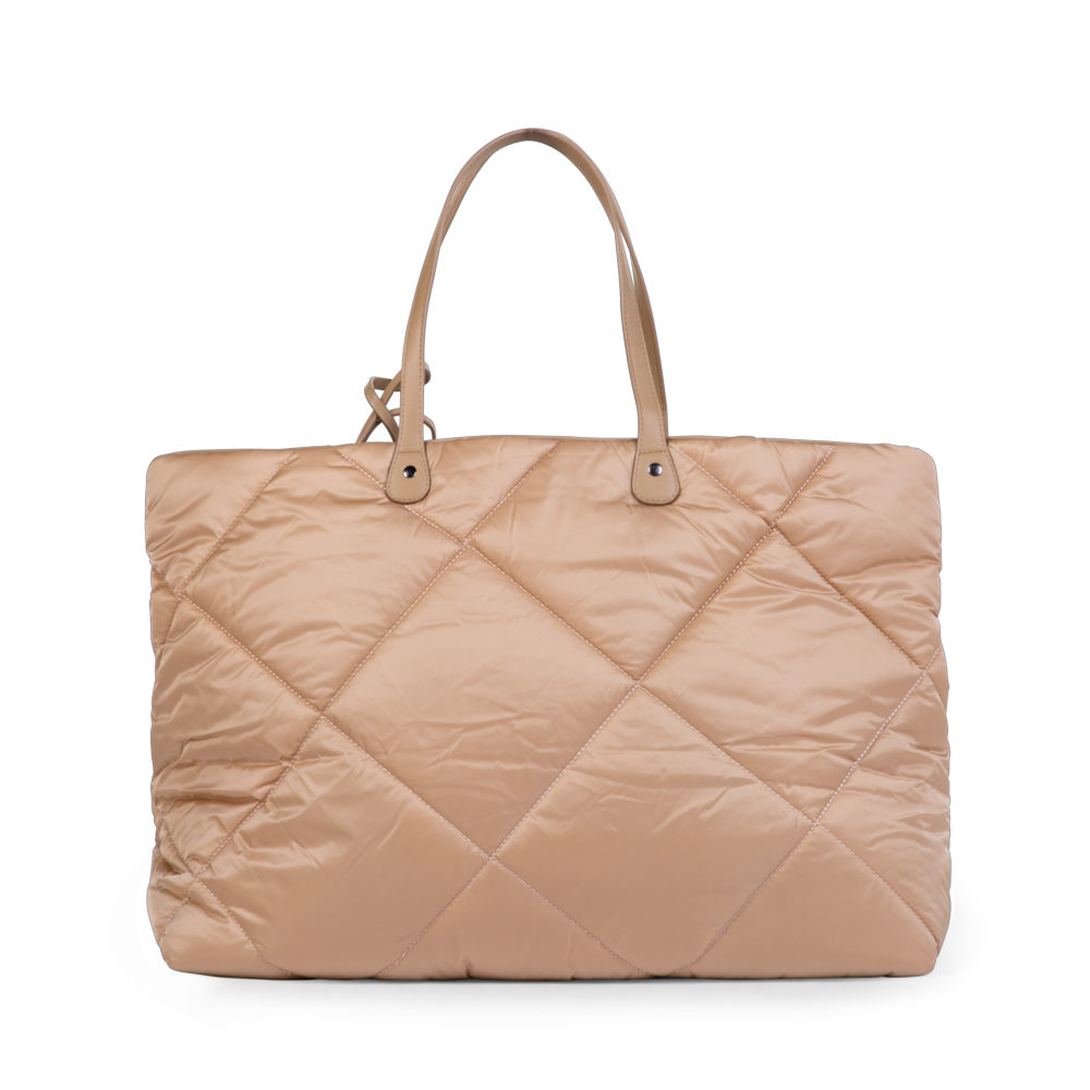 Childhome Torba Family Bag Pikowana Beżowa | Pojemna Torba dla Mamy