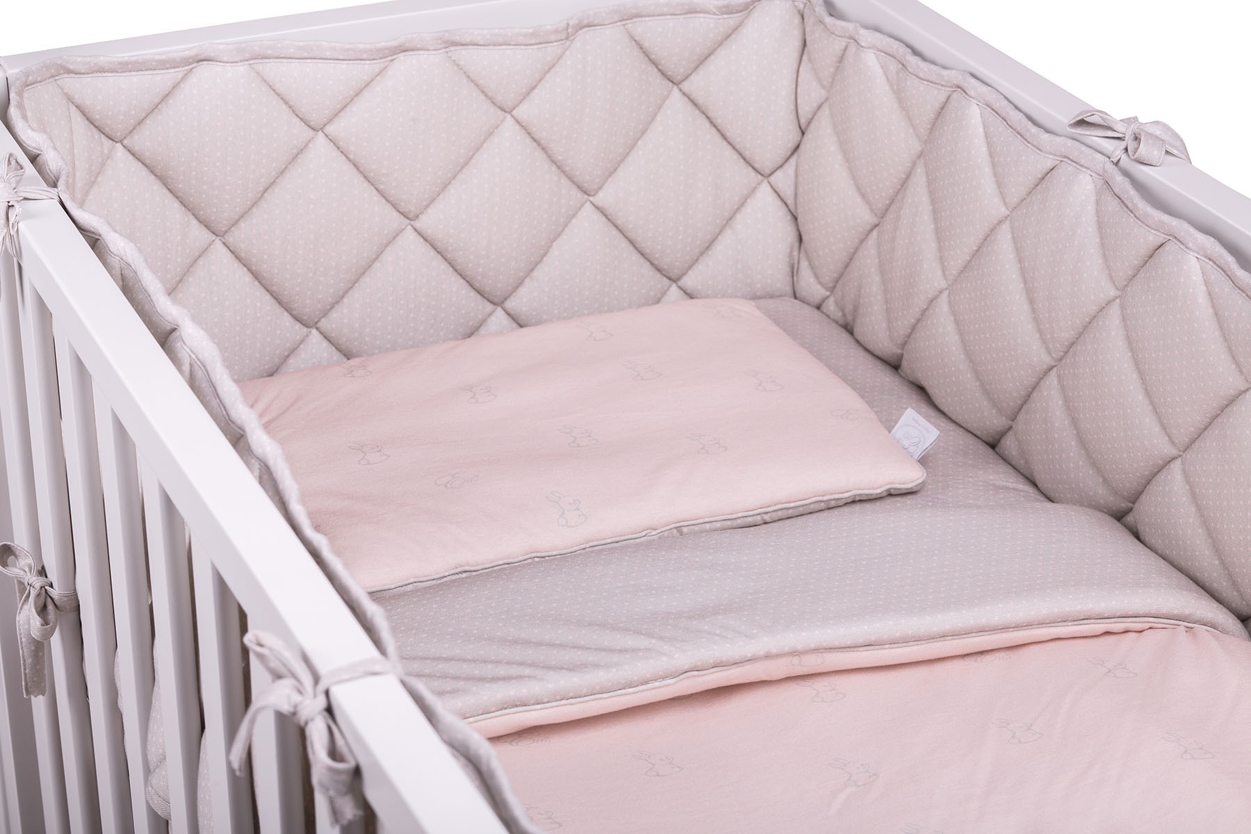 Pościel Dziecięca 100x135 Szare Króliczki | 1+