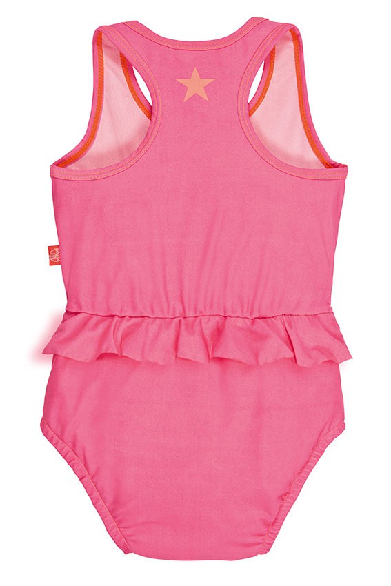 Lassig, kostium do pływania jednoczęściowy z pieluszką Light pink, UV 50+, 0-6 mcy