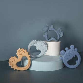 B.Box Gryzaki Sensoryczne Trio Błękit 3m+