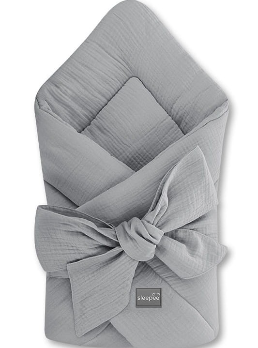 Sleepee Rożek Muślinowy Dark Grey 0-3 mies.