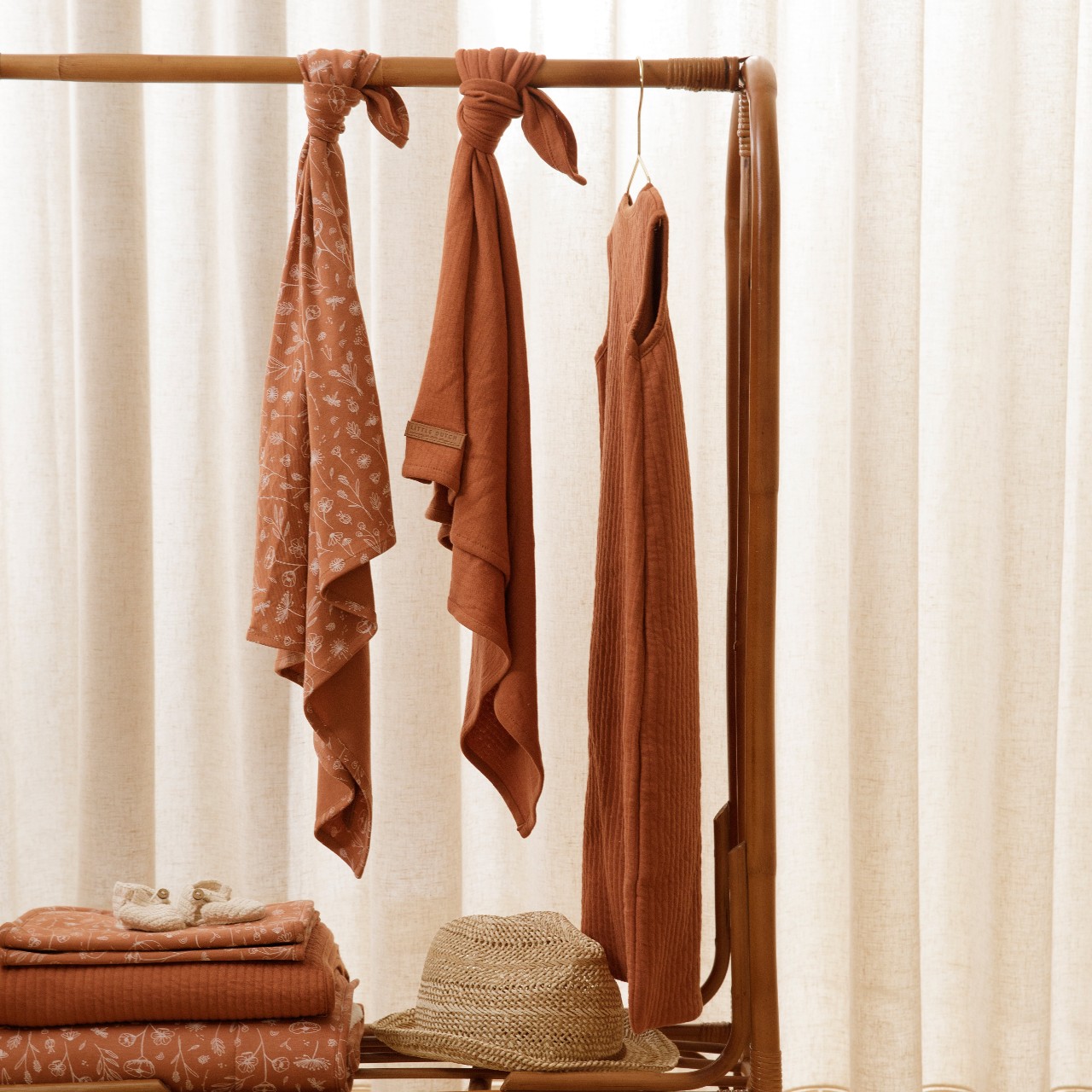 Little Dutch Śpiworek do spania Wild Flowers Rust 70cm 3-9mc