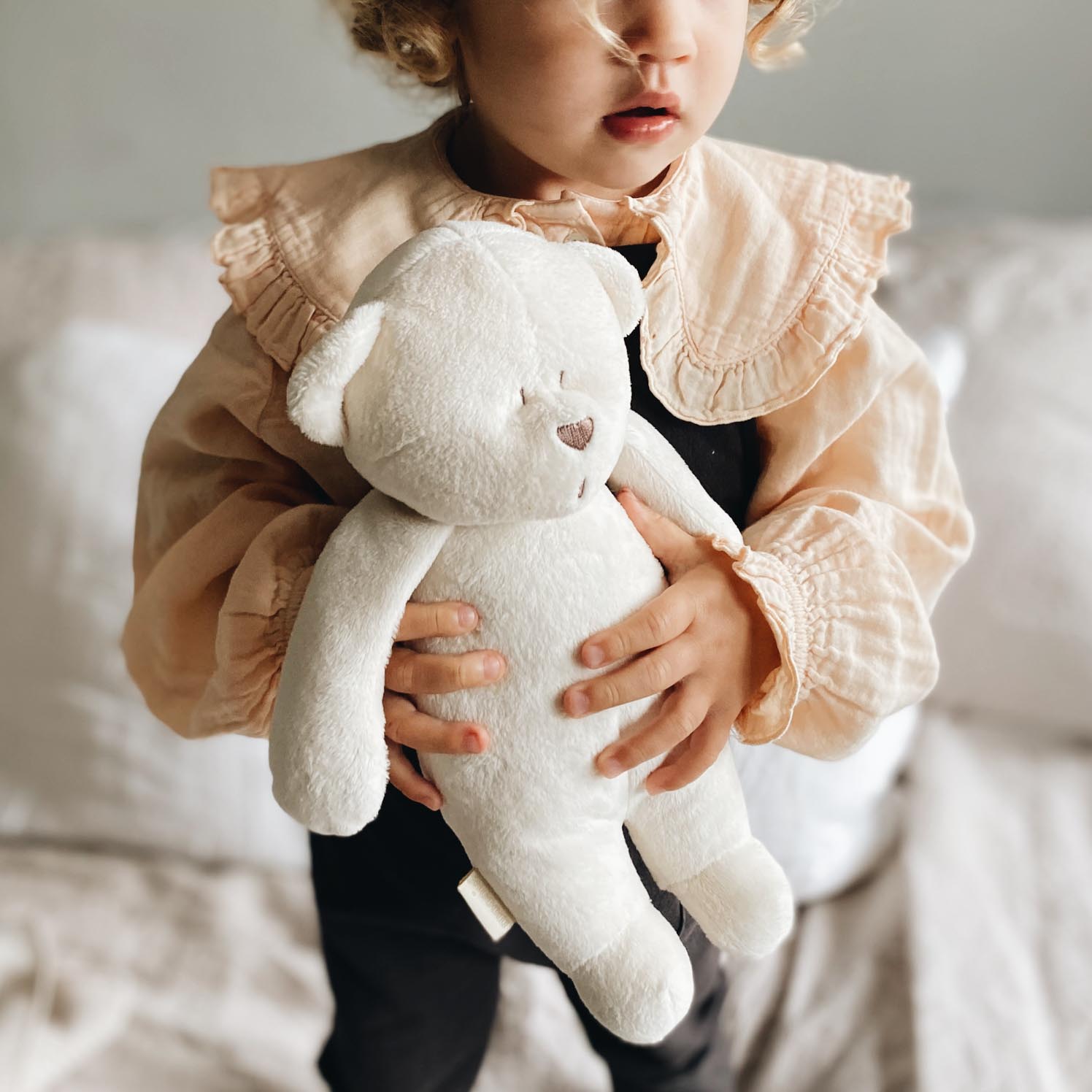 Moonie Szumiący Miś z Lampką Cream OEKO-TEX