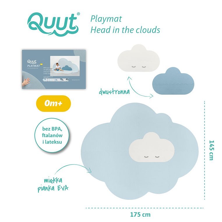 Quut Mata Piankowa Chmurka Playmat Dusty Blue 0+