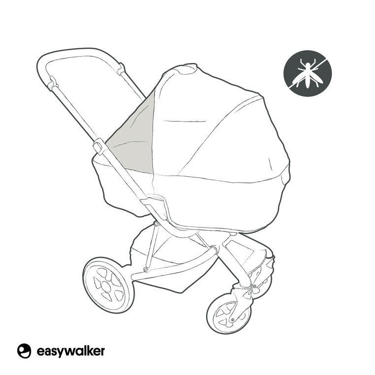 Easywalker Moskitiera do gondoli Harvey Jasnoszara