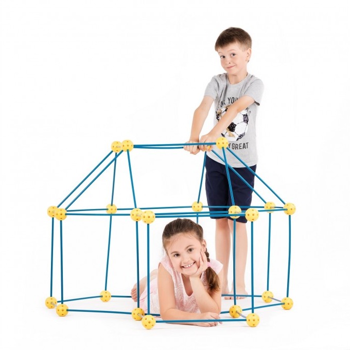 Zwariowany namiot żółto - niebieski