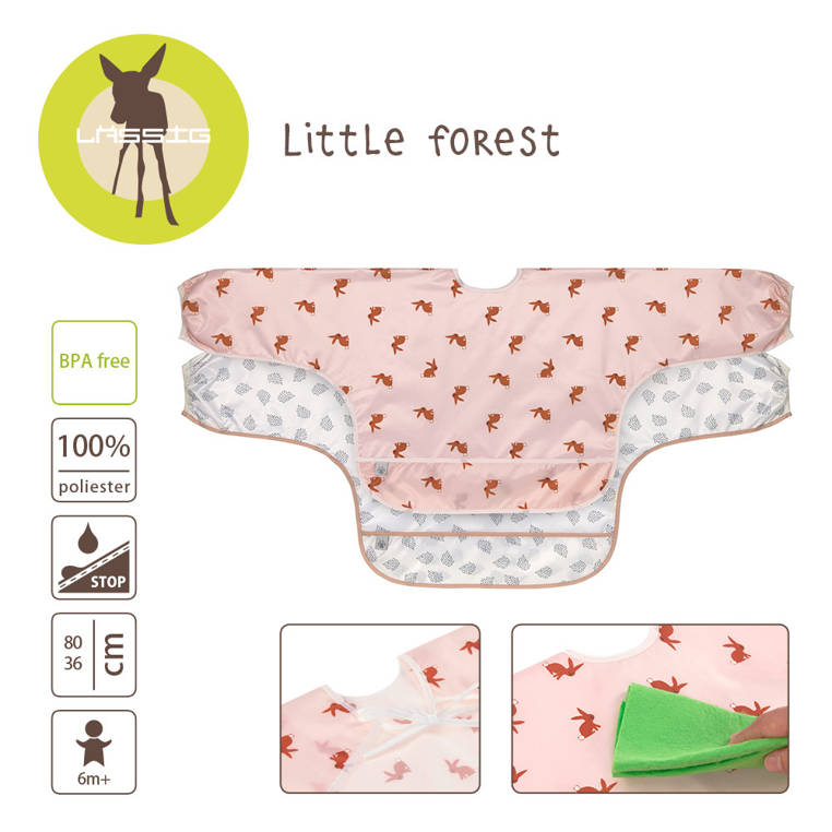 Lassig Śliniaki z długim rękawem 6m+ Little Forest Zajączek