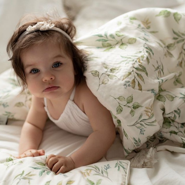 My Memi, Bambusowa poduszka 25x30 - botanic