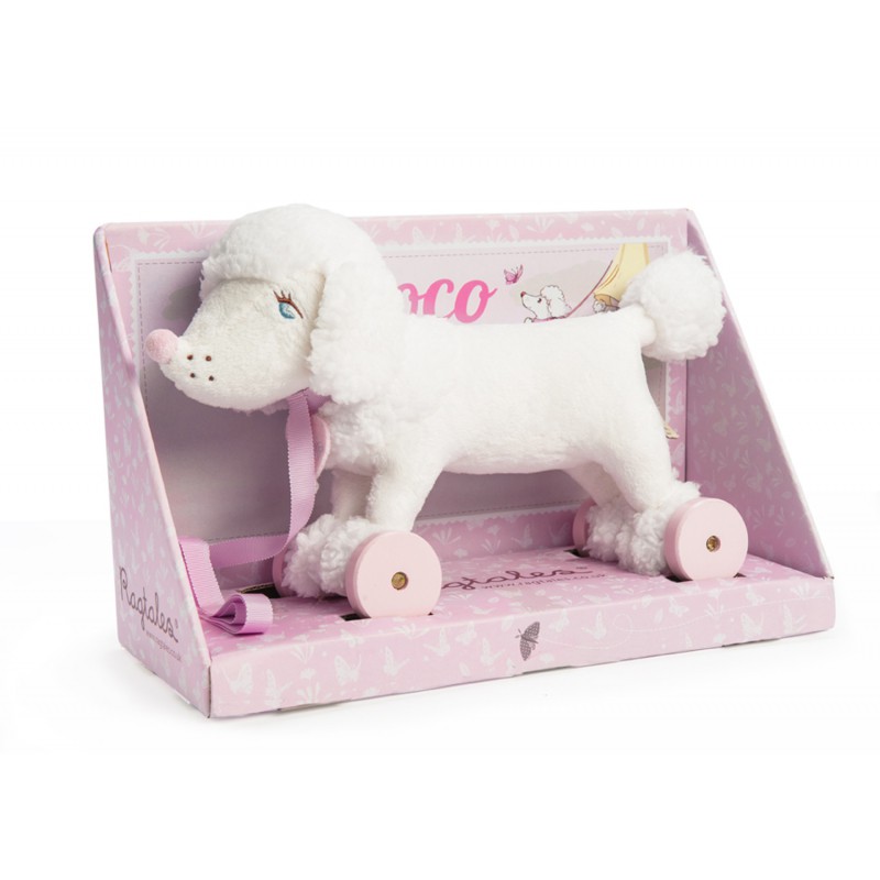 Ragtales Piesek Coco na kółkach 37cm 18m+