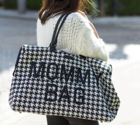 Childhome Torba Mommy Bag Pepitka Czarno-Biała