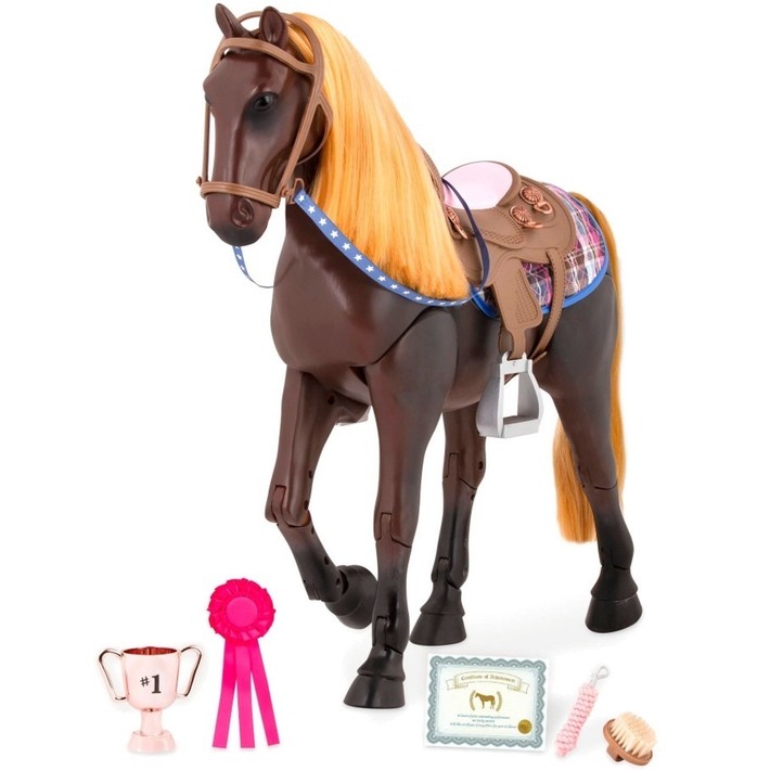 Our Generation Koń Ciemna Czekolada z akcesoriami 3+