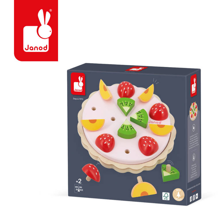 Janod Drewniana Tarta Owocowa Twist 15el 2+