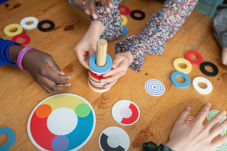 BS Toys Gra Mikser Kolorów Drewniana 3+