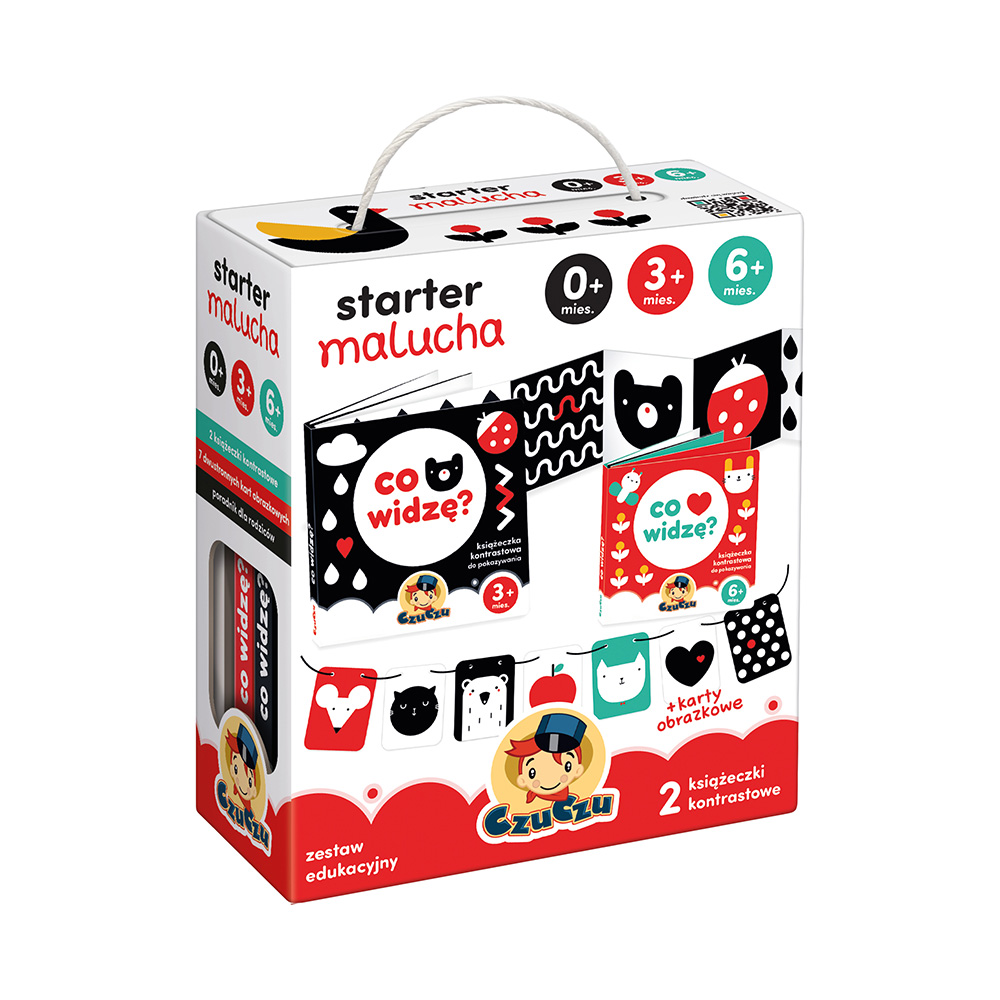 Starter malucha "Co widzę" 0-6 mies.+ Kontrastowe karty