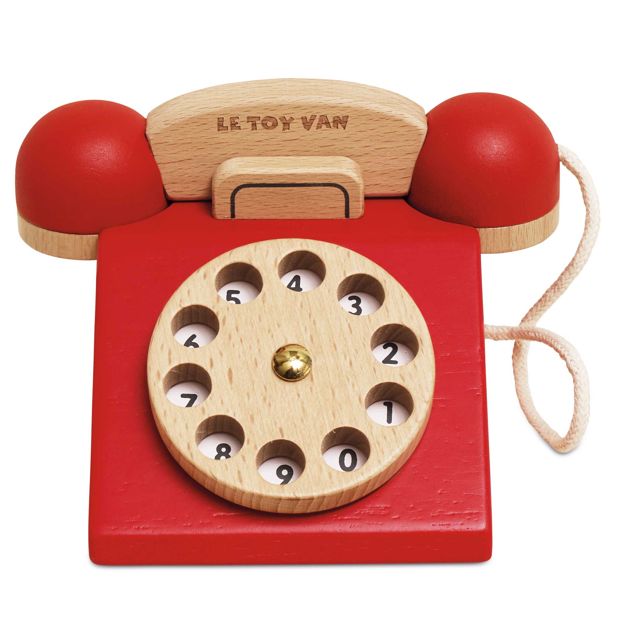 Le Toy Van Drewniany Telefon Vintage Retro 3+