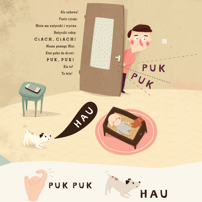 Pucio uczy się mówić. Zabawy dźwiękonaśladowcze 1+