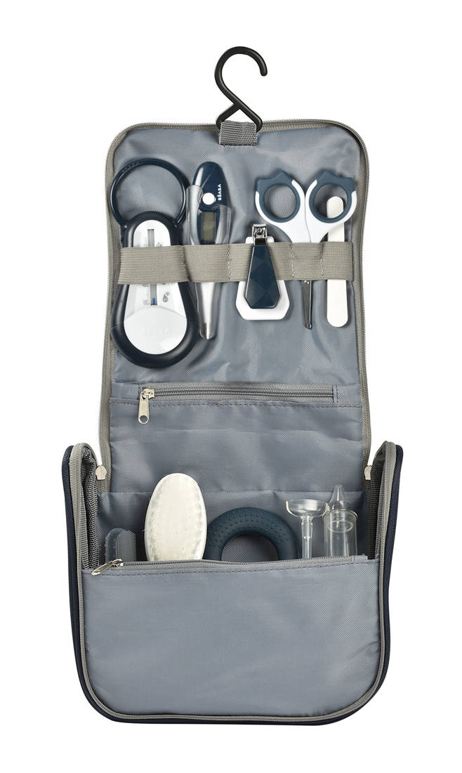 Beaba, Kosmetyczka z 9 akcesoriami do pielęgnacji niemowląt night blue