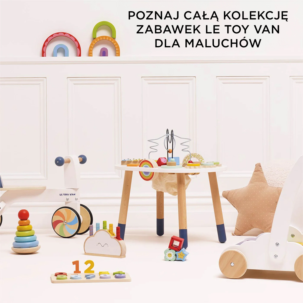 Drewniany stolik edukacyjny / sensoryczny dla dzieci | Le Toy Van