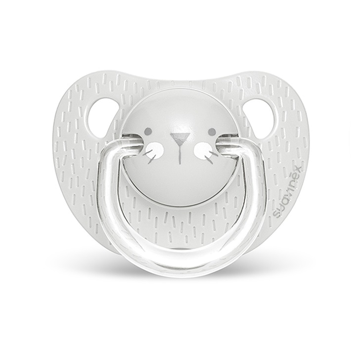 Suavinex, Smoczek anatomiczny HYGGE 18M+ - kotek szary