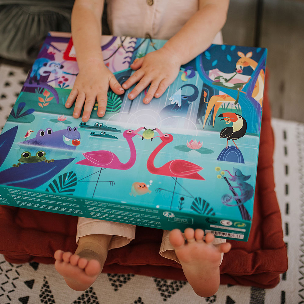 Janod Puzzle Uczta w Dżungli 20el Niespodzianka 2+