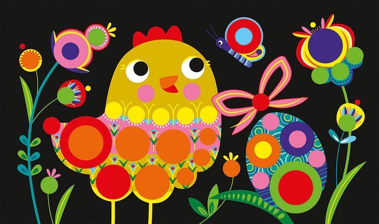 Janod Zestaw kreatywny Okrągłe naklejki Wiosna 3+