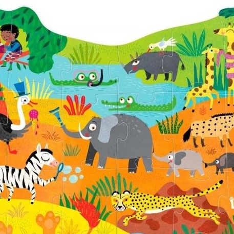 Londji, Puzzle dla dzieci Roar - dzikie zwierzęta, 36 el.