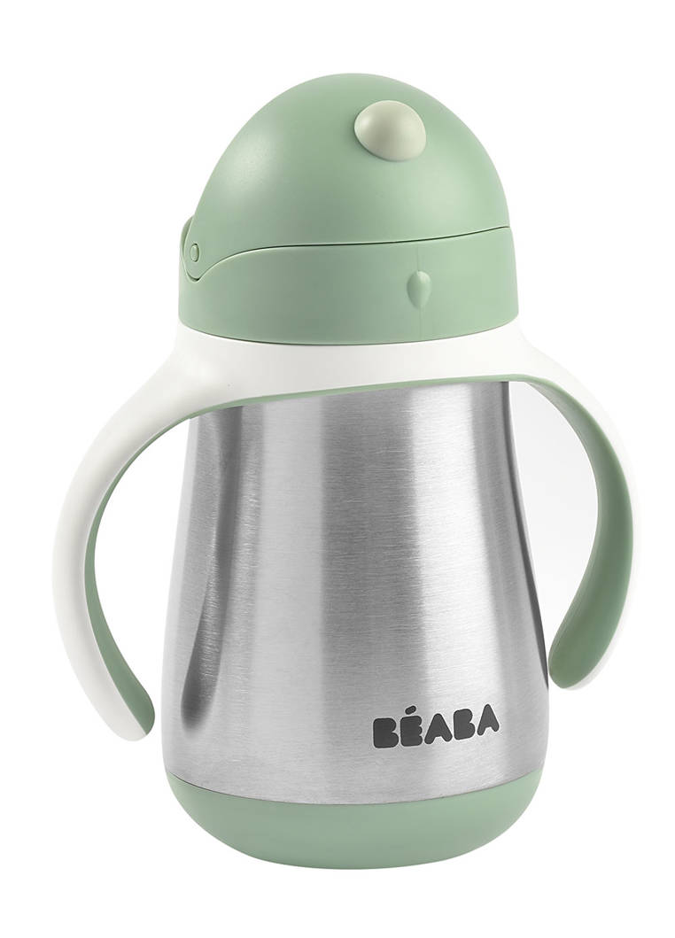 Beaba Bidon Termiczny ze Słomką 250ml Sage Green 8m+