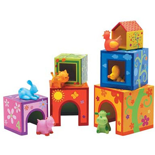 Djeco Klocki Topanimo Domki 6 szt. 18m+