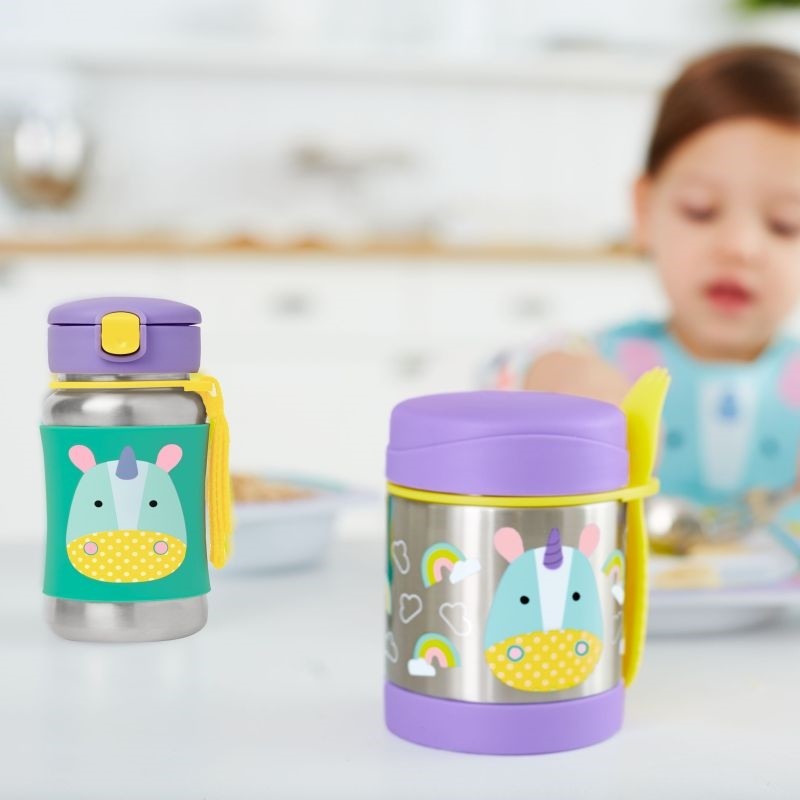 Skip Hop Bidon Stalowy Jednorożec Zoo 12m+