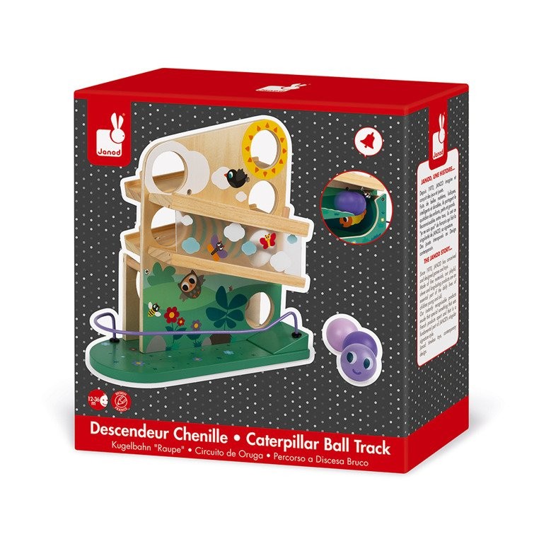 Janod Drewniany Kulodrom Gąsienica 12+ Miesięcy
