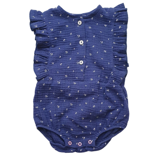 Pink no more Rampers wiśniowe granatowe 80