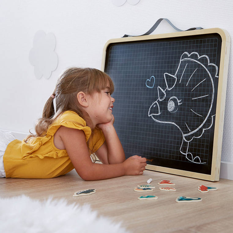 Janod Dwustronna Tablica Ścienna z Akcesoriami 3+