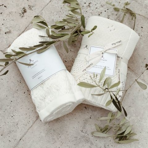 Memi Kocyk Bawełna Organiczna 80x100 Ecru Całoroczny