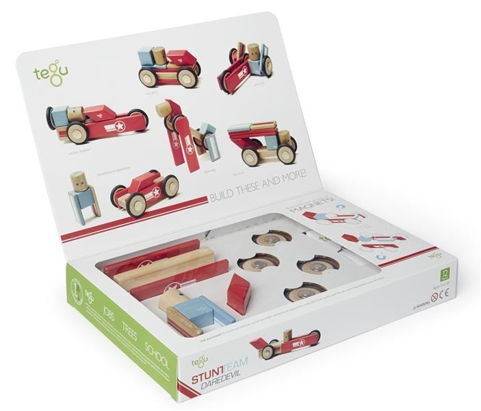 Tegu, Drewniane klocki magnetyczne STUNT TEAM Daredevil