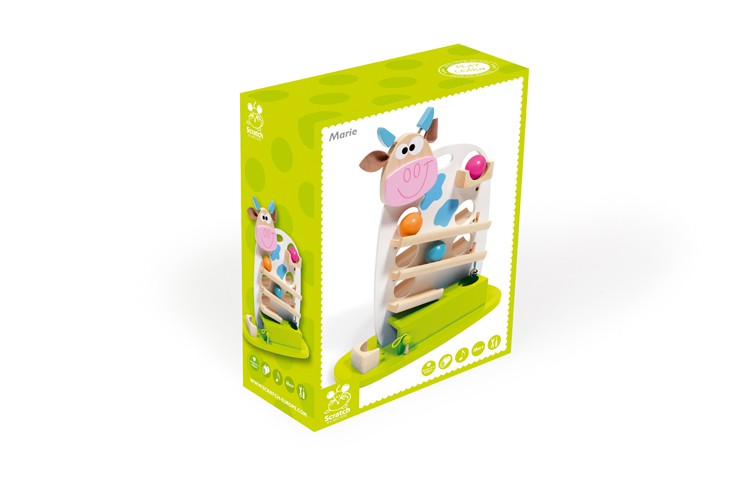 Krówka Kulodrom Drewniana dla Dzieci 12m+