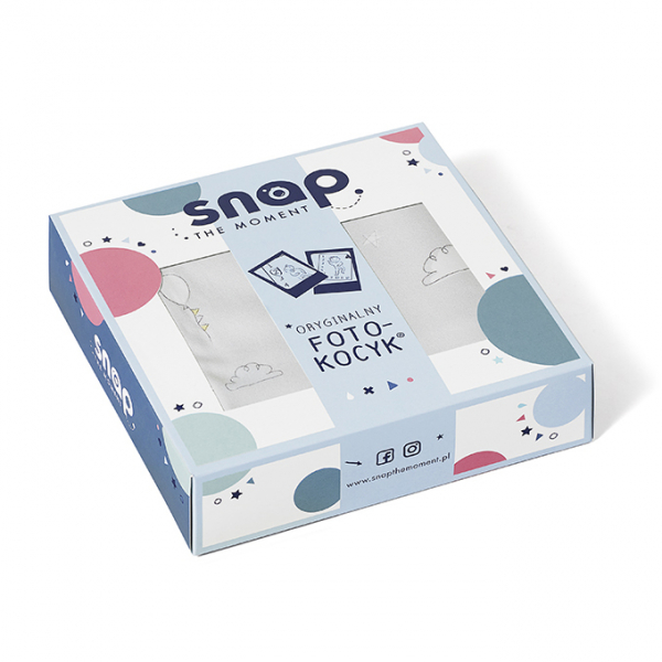 Snap the moment Foto-kocyk Pastel Grey 0+ | Śledzenie wzrostu