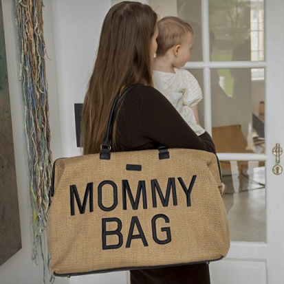 Childhome Torba Mommy Bag Raffia Look - Elegancka Torba dla Mamy
