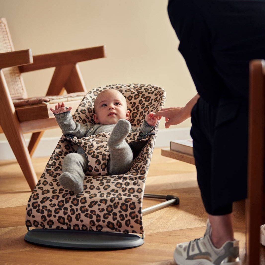 BABYBJÖRN Leżaczek Bliss Cotton Beż/Leopard 0+