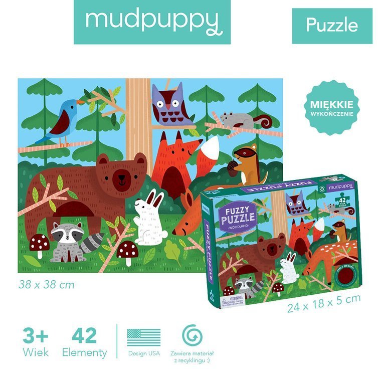 Mudpuppy Puzzle Sensoryczne Las 42el 3+