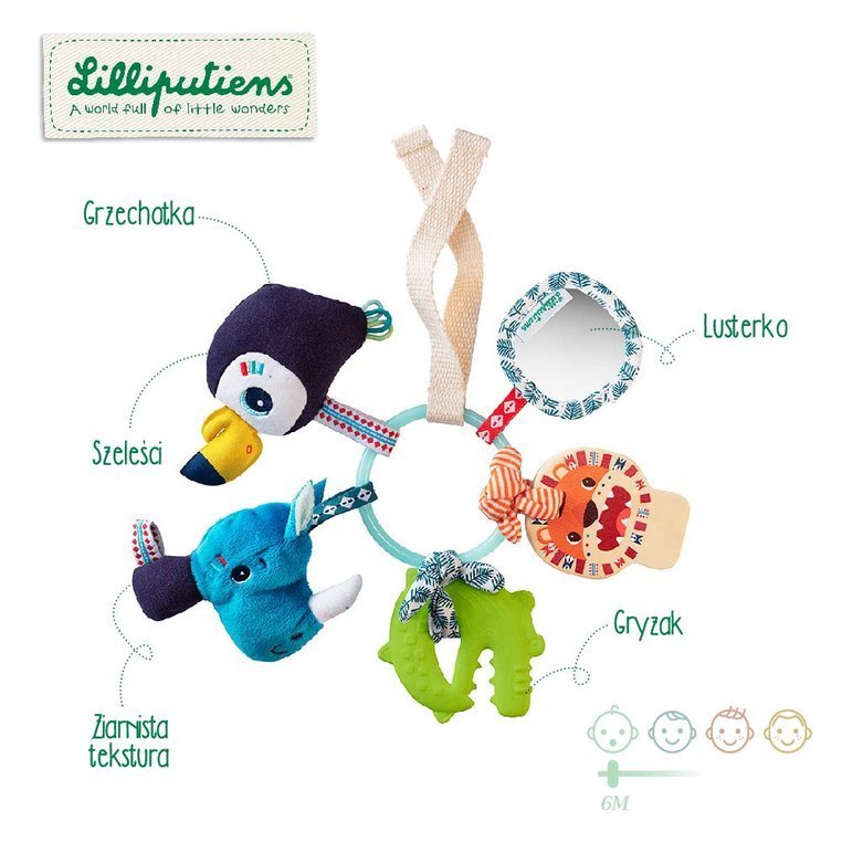 Lilliputiens Brelok Dżungla Mini-Zwierzątka 6m+