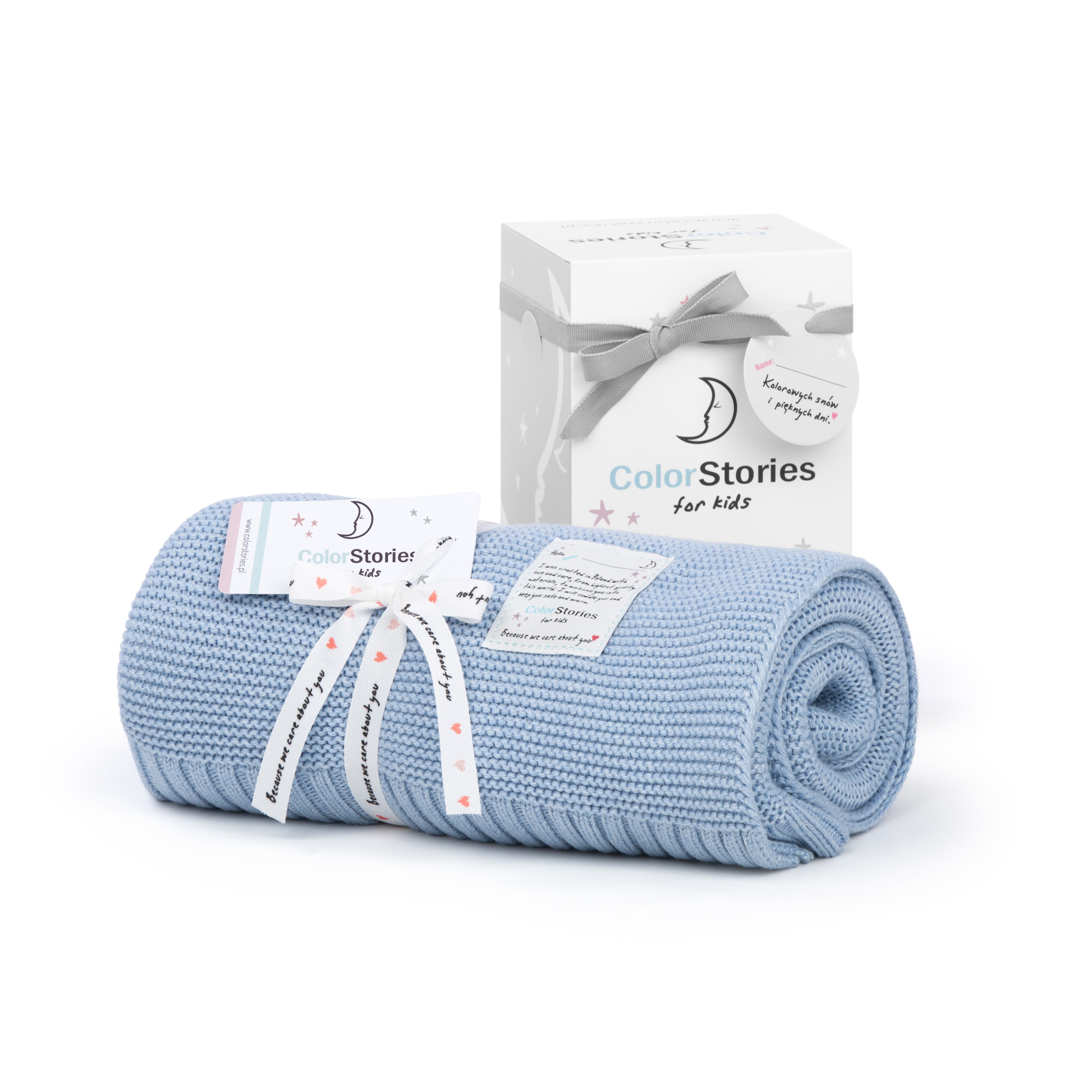 ColorStories Kocyk bambusowy Bamboo baby blue 80x100