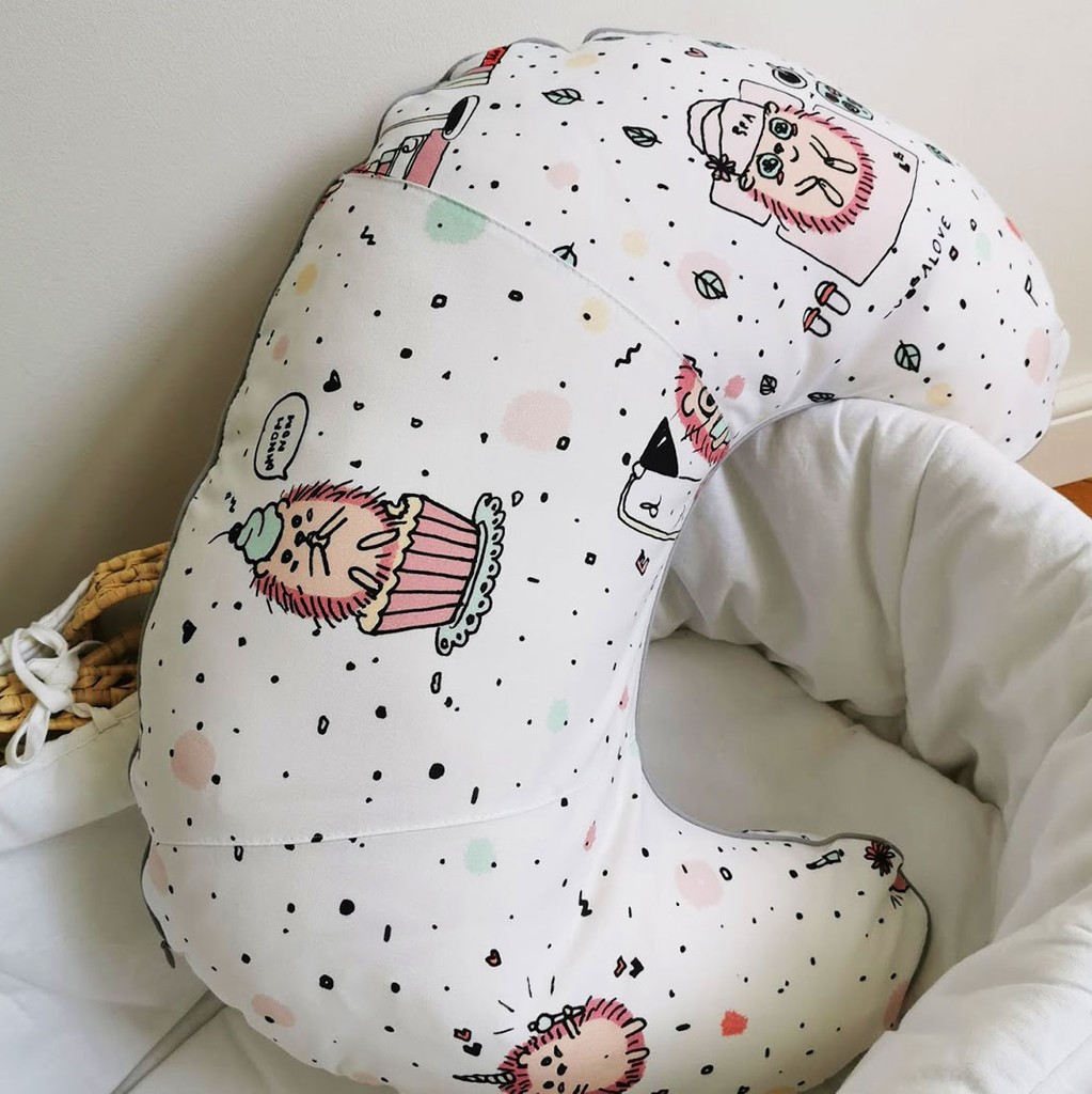 LULLALOVE Poduszka Rogal Jeż Pink 60x40cm