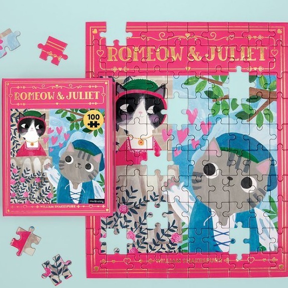 Mudpuppy Puzzle Książka Romeomiau i Julia 100el 6+