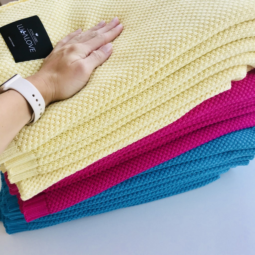 Lullalove Kocyk Bambusowy Turkusowy 80x100cm