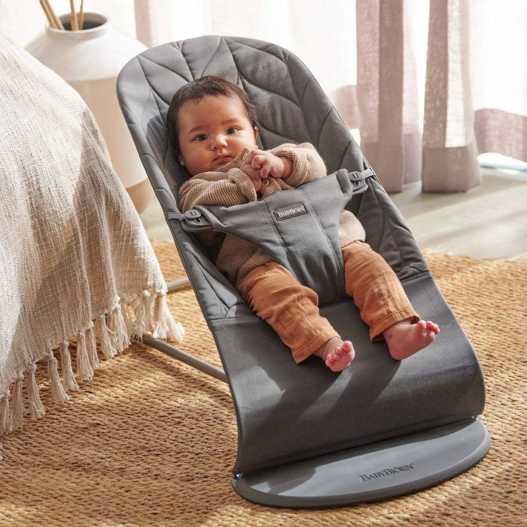 BabyBjorn Leżaczek Bliss Cotton Antracyt 0-2 lata