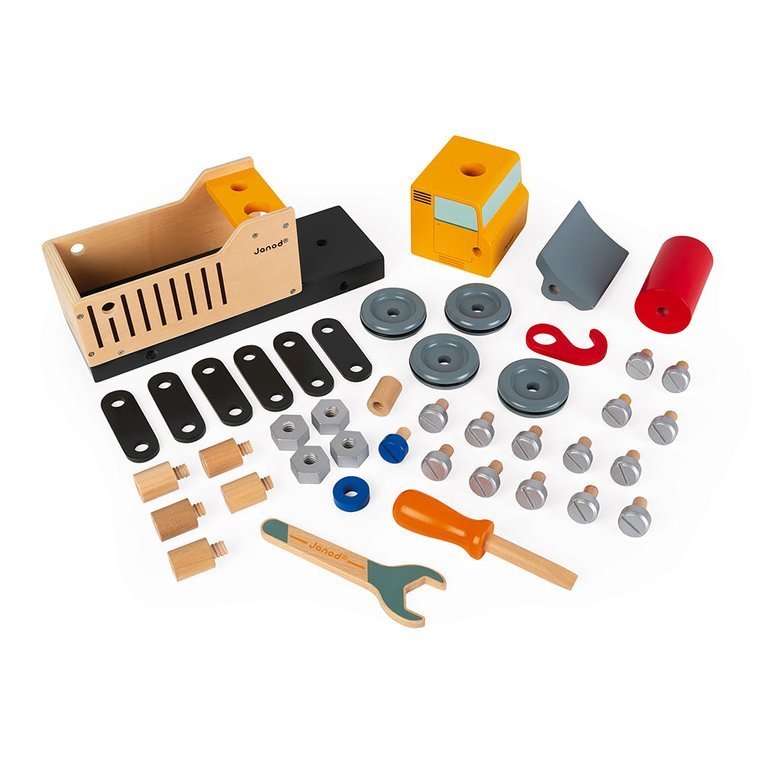 Janod Ciężarówka Budowlana do Składania Narzędzia 3+