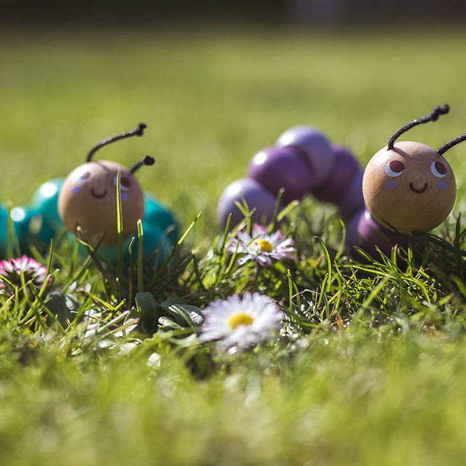 Janod Gąsienica Układanka Drewniana 2+ Elastyczna