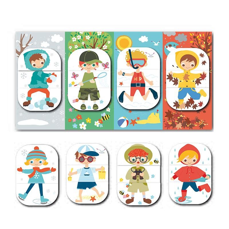 Apli Kids Magnetyczna Układanka Pory Roku 3+ | Fabryka Wafelków
