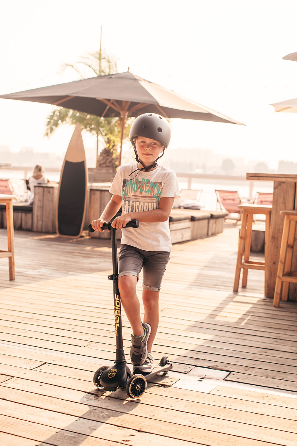 SCOOTANDRIDE, Kask S-M dla dzieci 3+ black