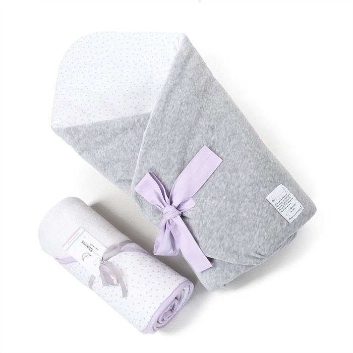 ColorStories Rożek niemowlęcy Lavender Dots 71x71cm